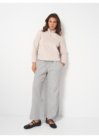 Світло-сірий світшот хутряний H&M однотонний (358640391)