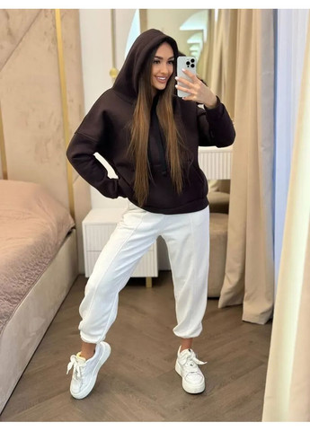 Худі жіноче оверсайз на флісі 01, колір шоколадний HiBrand (371014195)