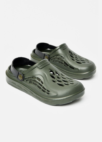 Темно-зеленые кэжуал кроксы мужские темно-зеленого цвета Let's Shop