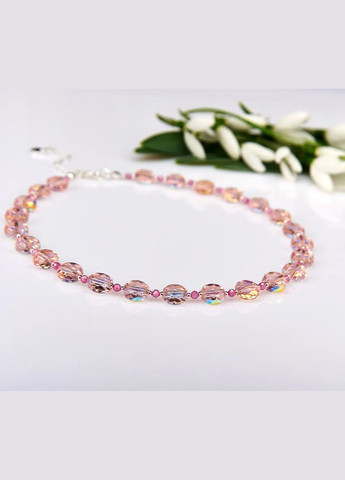 Чокер Чеський Кришталь Монетка Люкс + вставки Циркон, фур-ра гіп-ний сплав колір срібло d-9,5х3мм+- L-37-43см No Brand циркон латунь, натуральний камінь, медичний сплав, скло срібло (323654085)