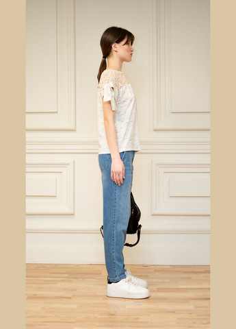 ТРИКОТАЖНА ФУТБОЛКА З МЕРЕЖИВОМ ЛІАМ Dolcedonna - (294608786)