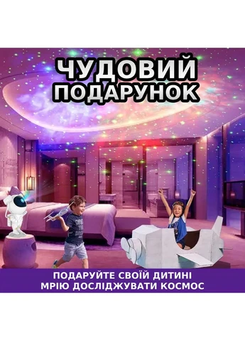 Проектор звездного неба большой Космонавт 23см с пультом светильник ночник астронавт TC No Brand (388822769)