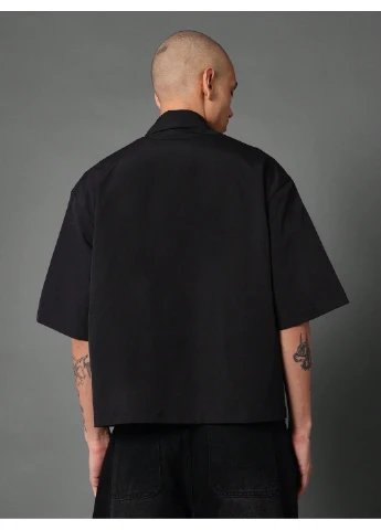 Черная рубашка SHEIN