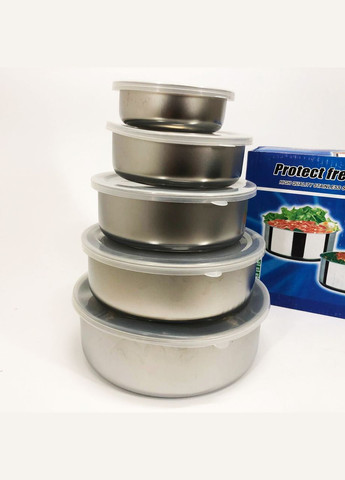 Набор пищевых контейнеров UN-1515 5 шт из нержавеющей стали Unique (364664837)