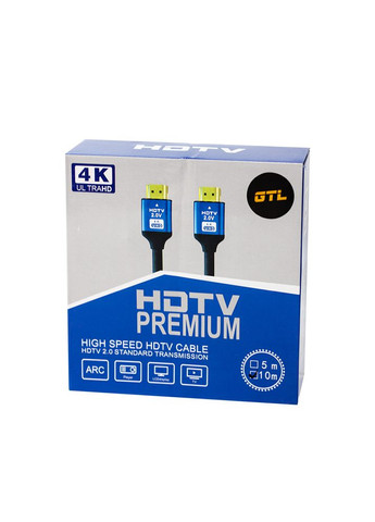Кабель HDMI (M) - HDMI (M), 10 м, Black,, V2.0 (GTLHMHM10V20BK) GTL (360396277)