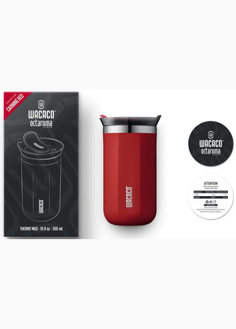 Термокружка Octaroma Lungo 300мл, красная Wacaco (313100087)