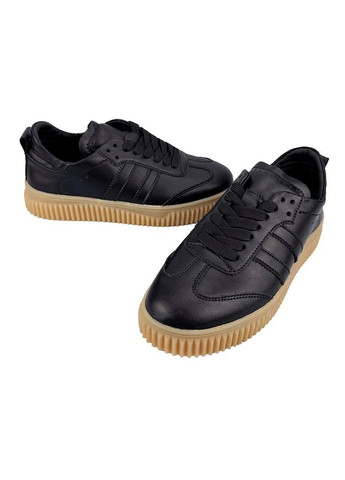 Чорні кеди жіночі шкіряні чорні 7060-6 Kadisailun