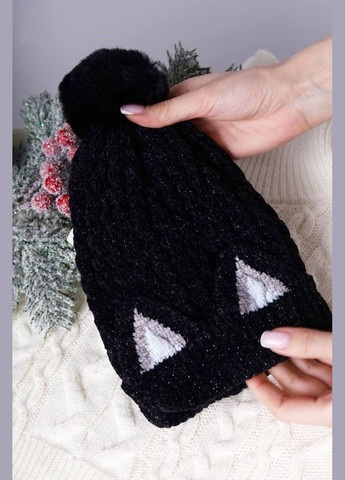 Шапка для дівчинки Чорний 52 - 56 Born (299338478)