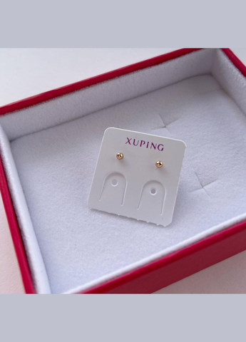 Сережки позолота Xuping Гвоздики пусети Золото 2 мм S15137 Xuping Jewelry (328943395)