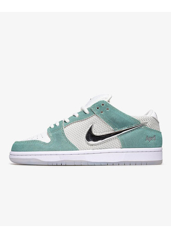 КРОССОВКИ ЖЕНСКИЕ NIKE APRIL SKATEBOARDS X DUNK LOW SB TURBO GREEN НАЙК АИР ЗУМ No Brand серые демисезоны (368887731)