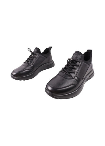 Чорні кросівки чоловічі чорні натуральна шкіра Berisstini 453-26DTS