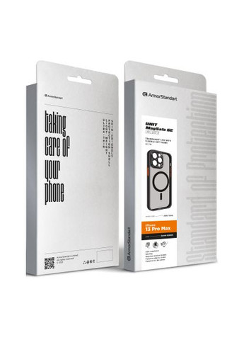 Чехол для мобильного телефона Unit MagSafe SE Apple iPhone 13 Pro Max Black Orange (ARM75369) ArmorStandart Unit MagSafe SE Apple iPhone 13 Pro Max Black Oran (364629231)