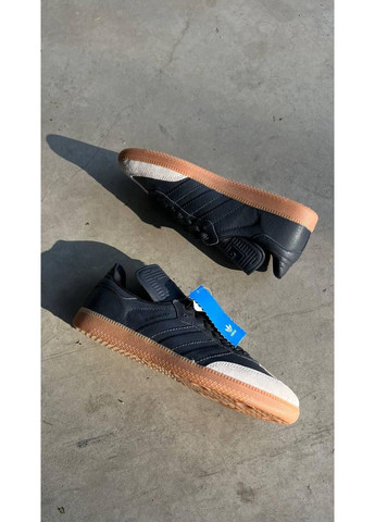 КРОССОВКИ ЖЕНСКИЕ ADIDAS PHARRELL WILLIAMS X SAMBA HUMANRACE АДИДАС No Brand чёрные демисезоны (368861661)