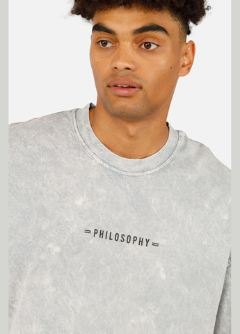 Сіра чоловіча футболка з коротким рукавом колір сірий цб-00258017 NOCHE