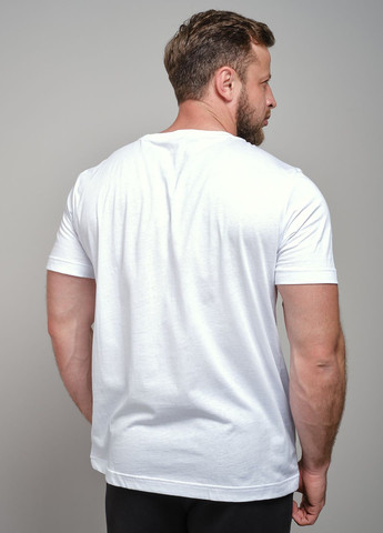 Белая мужская футболка с принтом 103290 Power