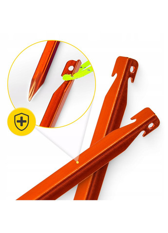 Набор колышков для палатки алюминиевые 18 см, V-образные 10 шт (P-5905973406895) Mountain Goat (351904591)