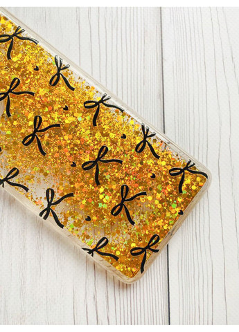 Чохол з плаваючими золотими блискітками на iPhone 11 Бантики (принт 405) Creative (355396014)