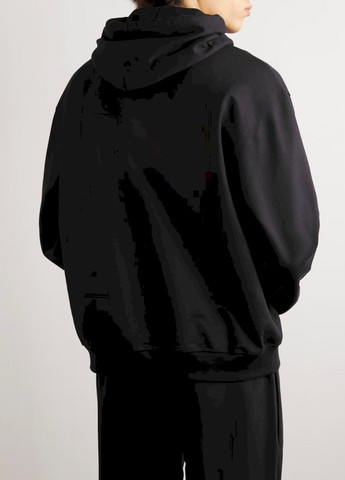 Черный худи мужская черная с флисом YAPPI рисунок (305003868)