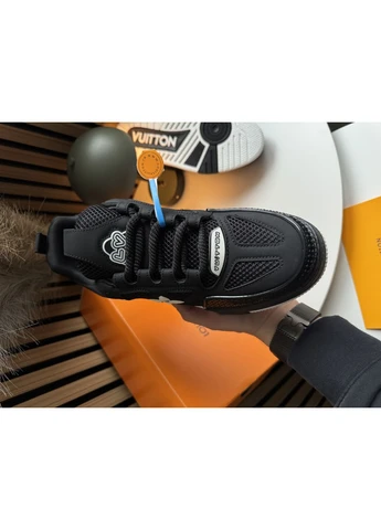 Кросівки жіночі і чоловічі Louis Vuitton LV Skate Sneaker Black White | Луис Віттон Скейтбординг чорні No Brand чорні демісезони (388863320)