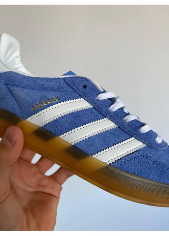 Білі Осінні кросівки чоловічі adidas gazelle indior shoes blue адідас газель No Brand