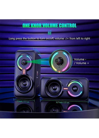 Акустика для ПК RGB Backlight L6 | 5Wx2, BT, USB, 3.5мм Onikuma (369158175)
