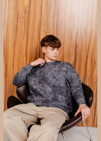 Сірий джемпер жіночий (оверсайз) hc (h001-8355-141) без декору (306713423)