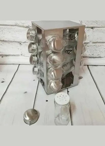 Квадратная спецовница UNIQUE UN-1304 с 16 емкостями для специй No Brand (315833129)