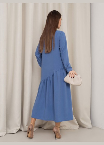 Блакитна сукня 14454 блакитна ISSA PLUS однотонна