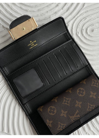 Кошелек Louis Vuitton двойной черный+-коричневый монограмм No Brand (366652961)