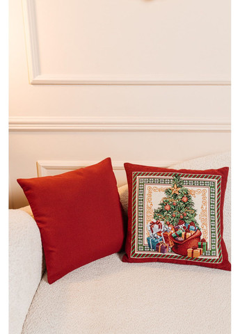 Декоративная наволочка Новогодняя 45х45 см, гобелен No Brand (360889990)