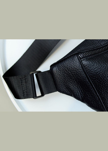 Сумка мужская бананка кожаная черная SKILL (297869017)