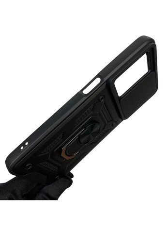 Чехол для A57s 4G бронированный с кольцом со шторкой на камеру на оппо а57с чёрный rg1 Oppo (366023106)