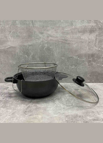 Фритюрница 24 см алюминиевая со стеклянной крышкой 24 FP A-Plus (317203798)