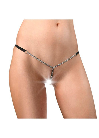 Сексуальные трусики с цепочкой Villa Silver черные, размер XS-M Art of Sex (292862869)