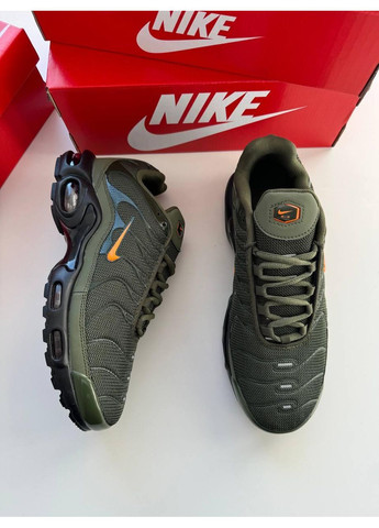 Оливковые (хаки) демисезонные кроссовки мужские nike air max plus tn dark stucco найк аир макс тн плюс No Brand