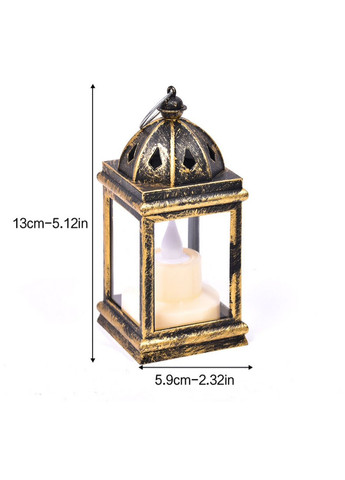 Декоративный led фонарик с имитацией горящей свечи, интерьерный фонарь для декора (бронза) China (366666411)