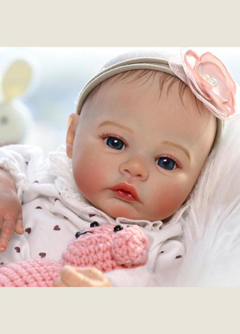 Лялька реборн дівчинка Reborn з волоссям реалістична арт.7273 45 см No Brand (305767045)