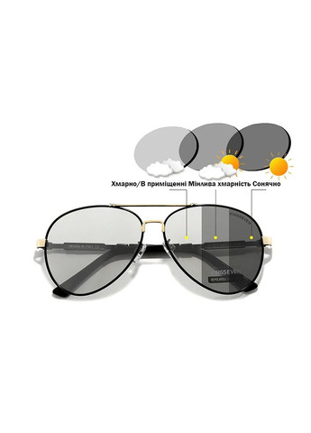 Мужские фотохромные поляризационные солнцезащитные очки N7899 Gun Photochromic KINGSEVEN (303401520)