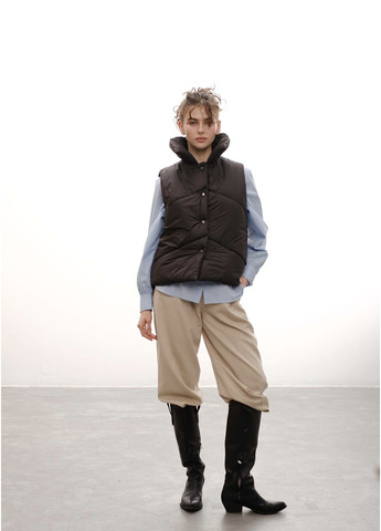 Жилетка з відстібним коміром чорна HOCHUSOBITAKE (322903161)