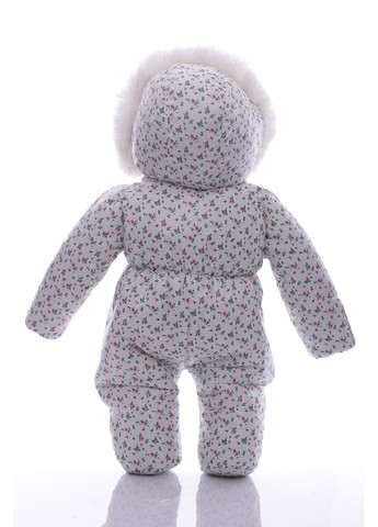 Чоловічок на хутрі для дівчинки з принтом маленьких трояндок білий 74 см (44758) BABYKROHA (297197525)