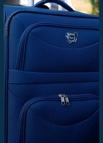 Чемодан тканевый 6802 размер М средний на 2 колесах, цвет черный Wings 6802/2 (326052115)