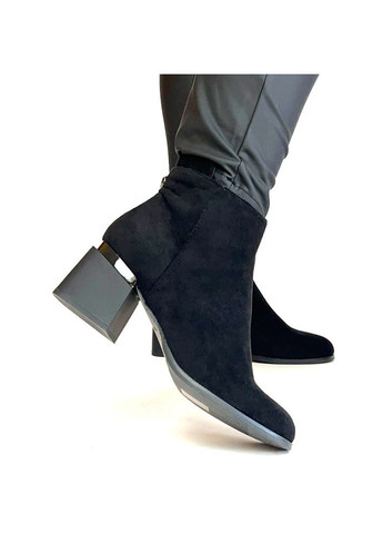 Черные демисезонная ботильоны черные каблуках 5см. Fashion