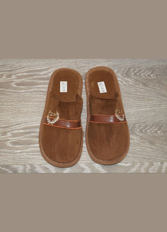 Коричневые тапочки подростковые Deshman