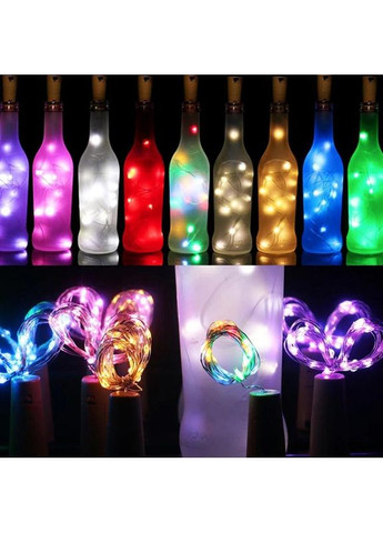Светодиодная гирлянда (CW-GC-20L2BMC) пробка для бутылки на батарейках 20LED, 2м, 5шт/уп, цветная Colorway (370620109)