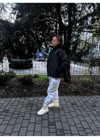 Черная зимняя ✨женский теплый пуховик с капюшоном и боковыми фиксаторами замеры в описании✨ куртка-пальто DK/DL Мода без кордонів