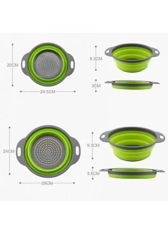 Друшляк силіконовий складаний великий + маленький Collapsible filter baskets Digital (363831945)