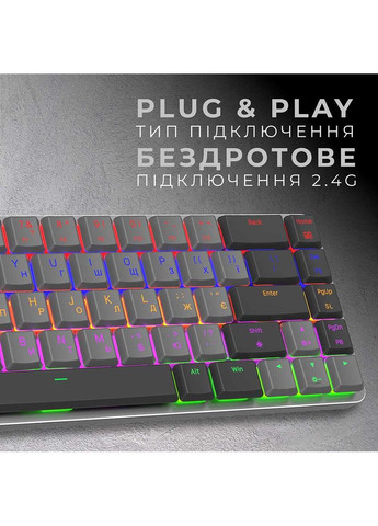Клавіатура MK122R Red Swich Low Profile Wireless Dark Gray (MK122R) GAMEPRO (306731817)