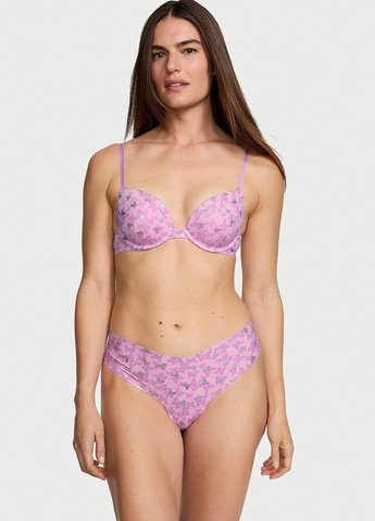 Бузковий бюстгальтер Victoria's Secret з кісточками поліамід, еластан