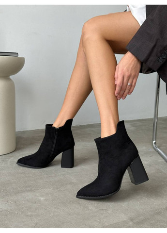 Осенние элегантные женские ботинки No Brand из искусственной замши