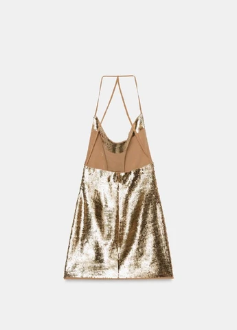 Мідна сукня Zara однотонна